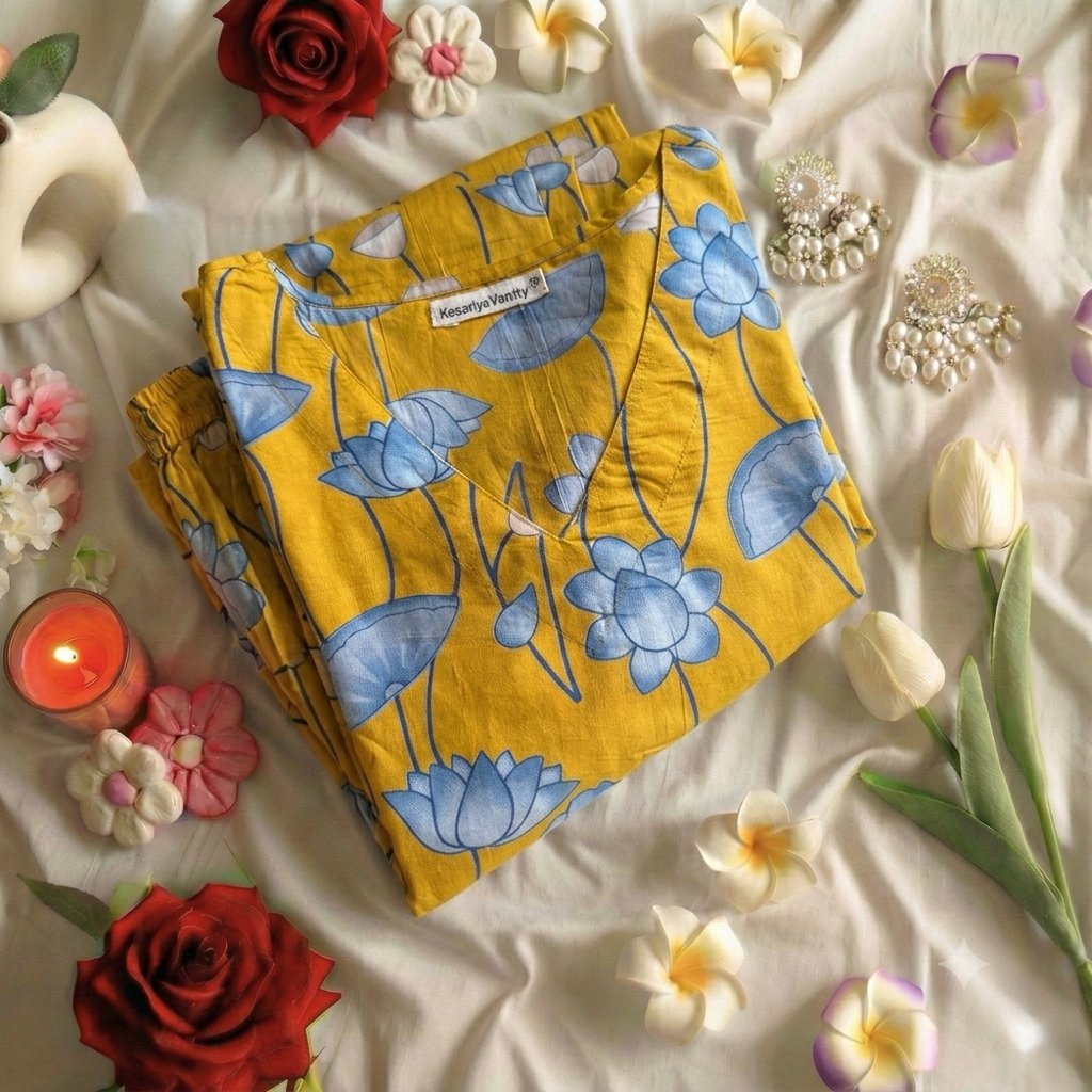Marigold Blue Aaram Suit Set