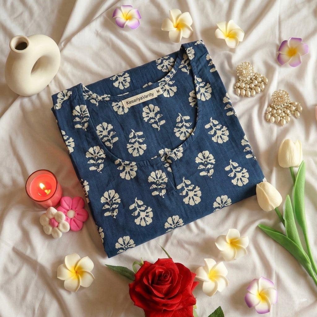 Indigo Boonti Kurta