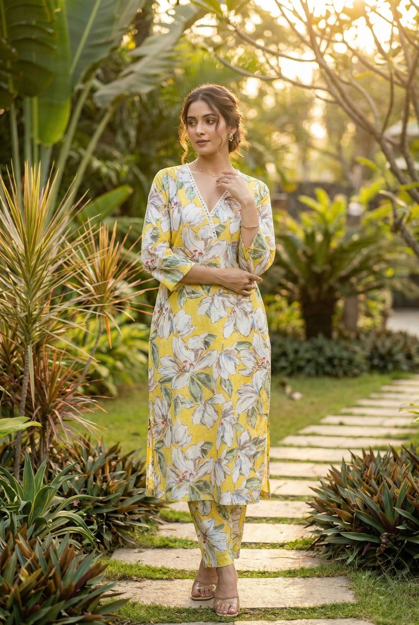 Butter Yellow lily’s Suit Set - Sukoon 14.0