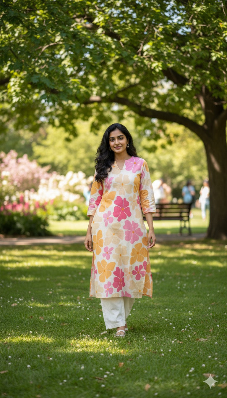 Pastel flora Suit Set - Chhaav 2.0