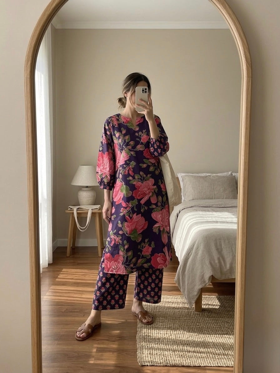 Purple Orchid Suit Set - Chhaav 3.0