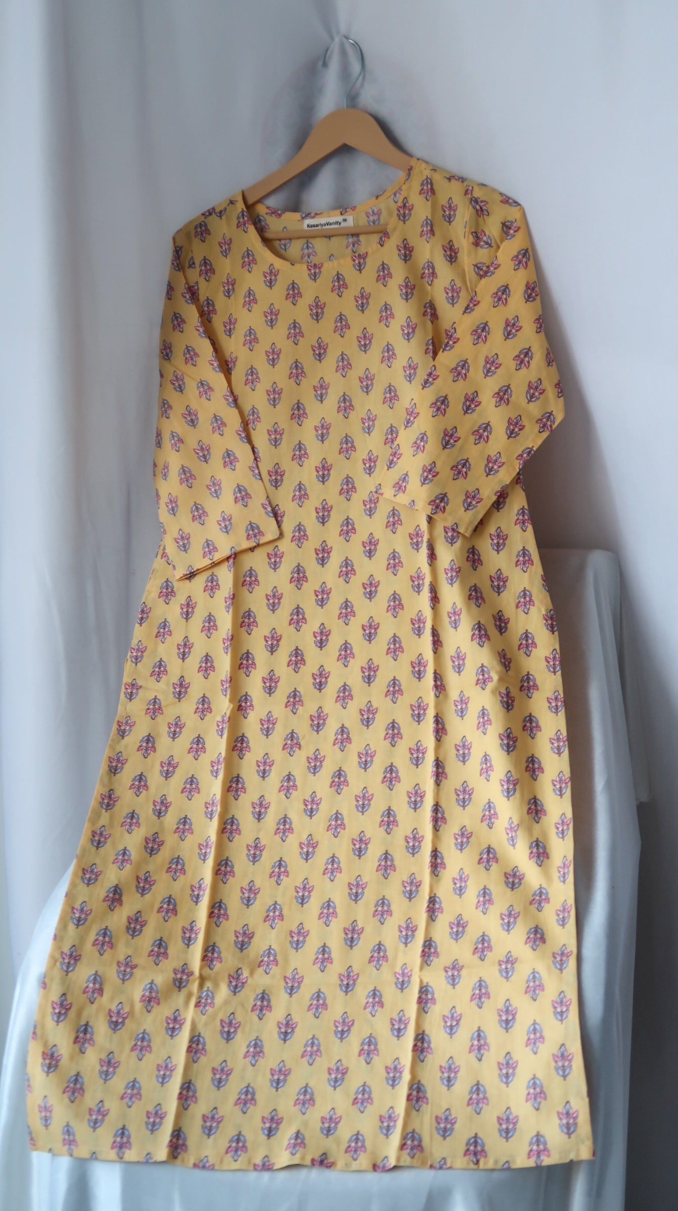 Butter Yellow butti Kurta - SALE