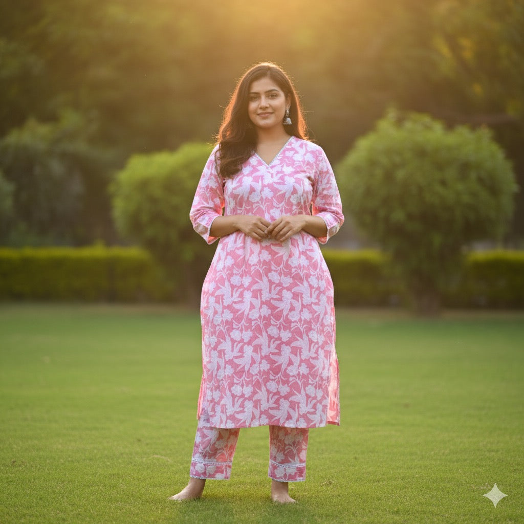 Marshmallow pink Suit Set - Sukoon 13.0