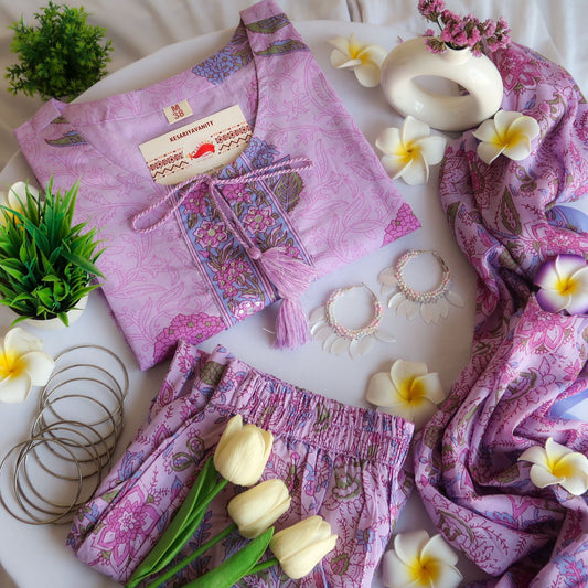 Lavender Blossom Symphony Suit Set