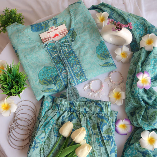 Floral Serenity Suit Set