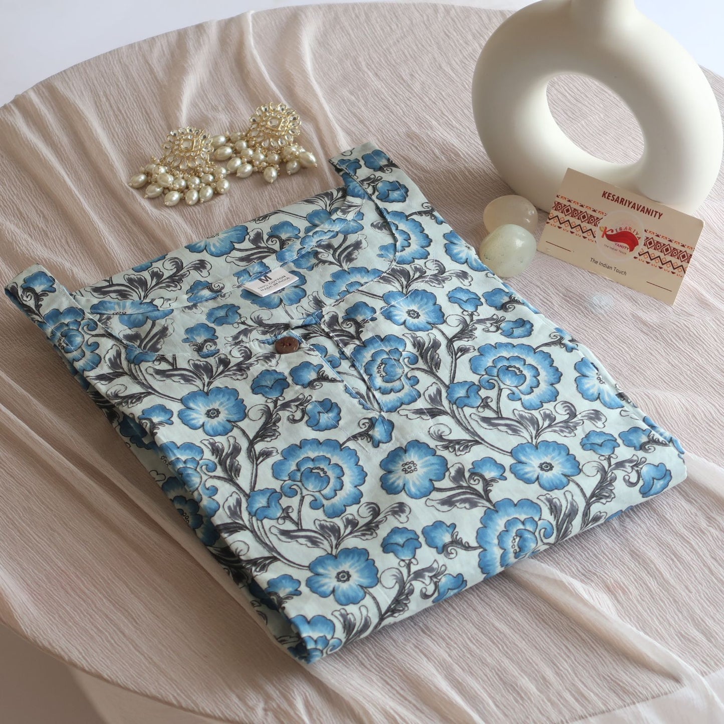 Serene Blooms Cotton Kurta