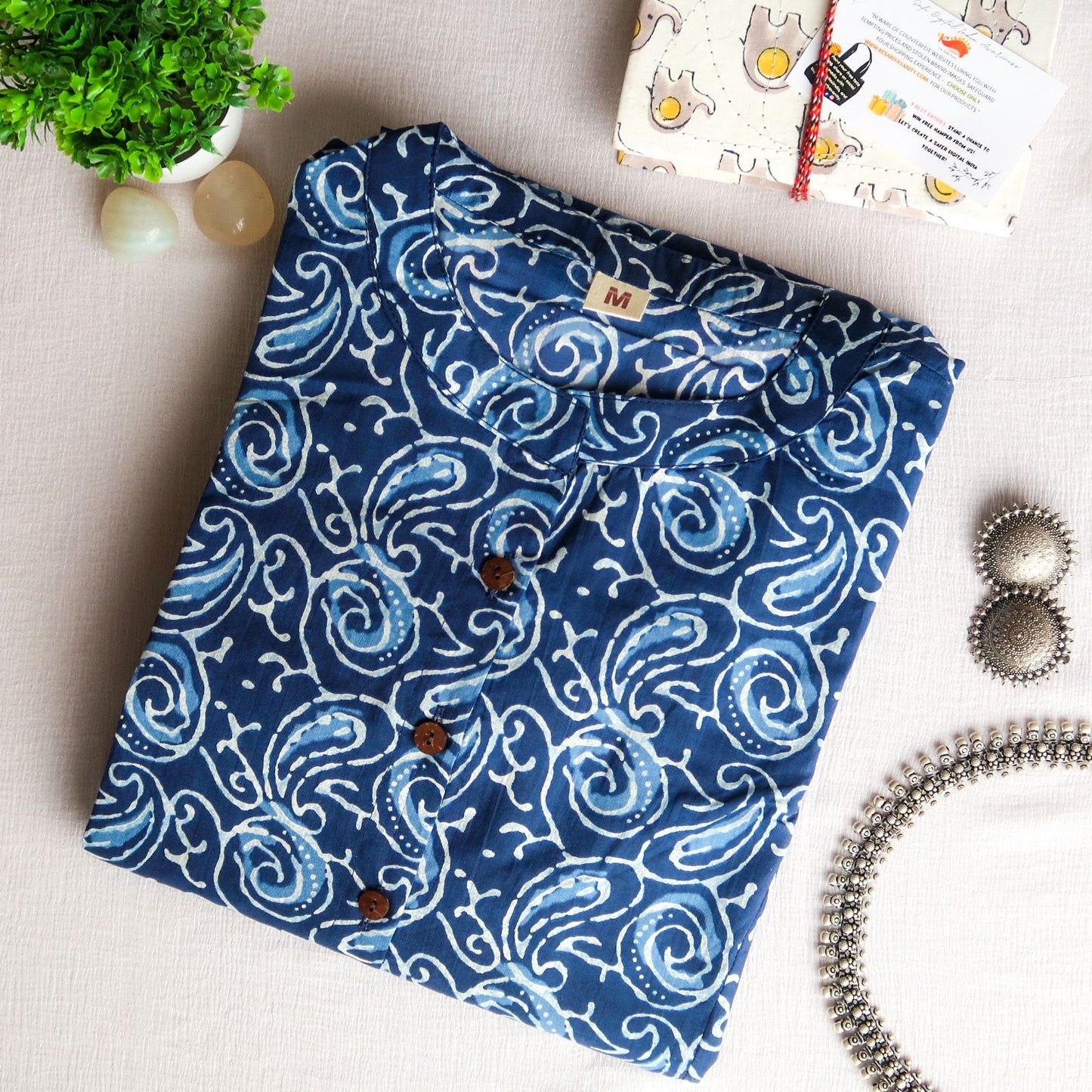 Daily Essential: Midnight Indigo Grace Long Kurta