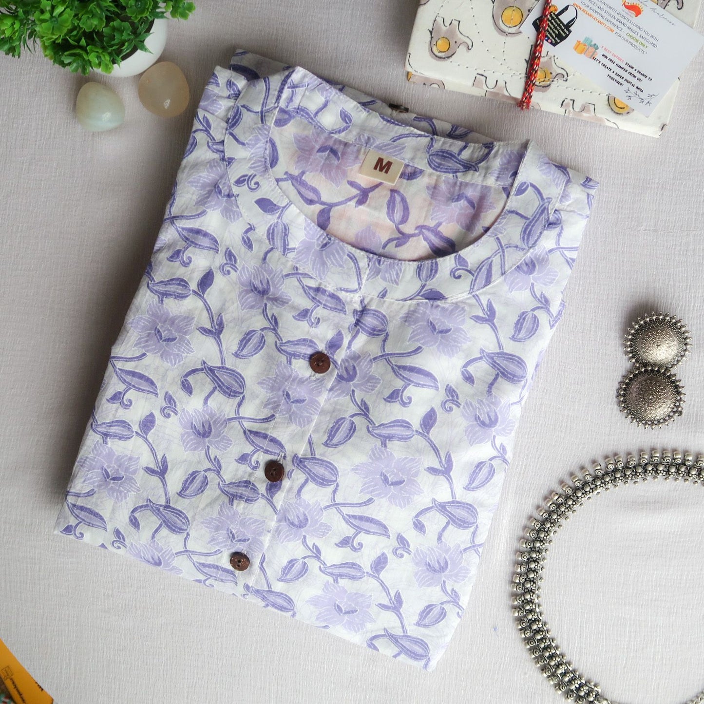Daily Essential: Lavender Dream Petals Long Kurta
