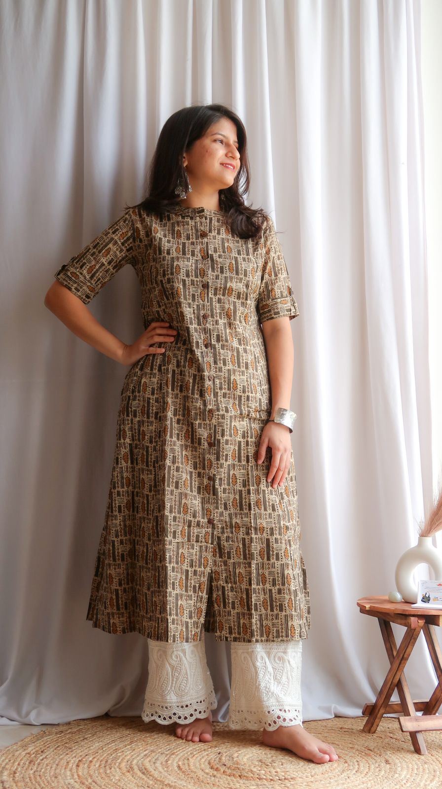 Daily Essential: Espresso Elegance Long Kurta