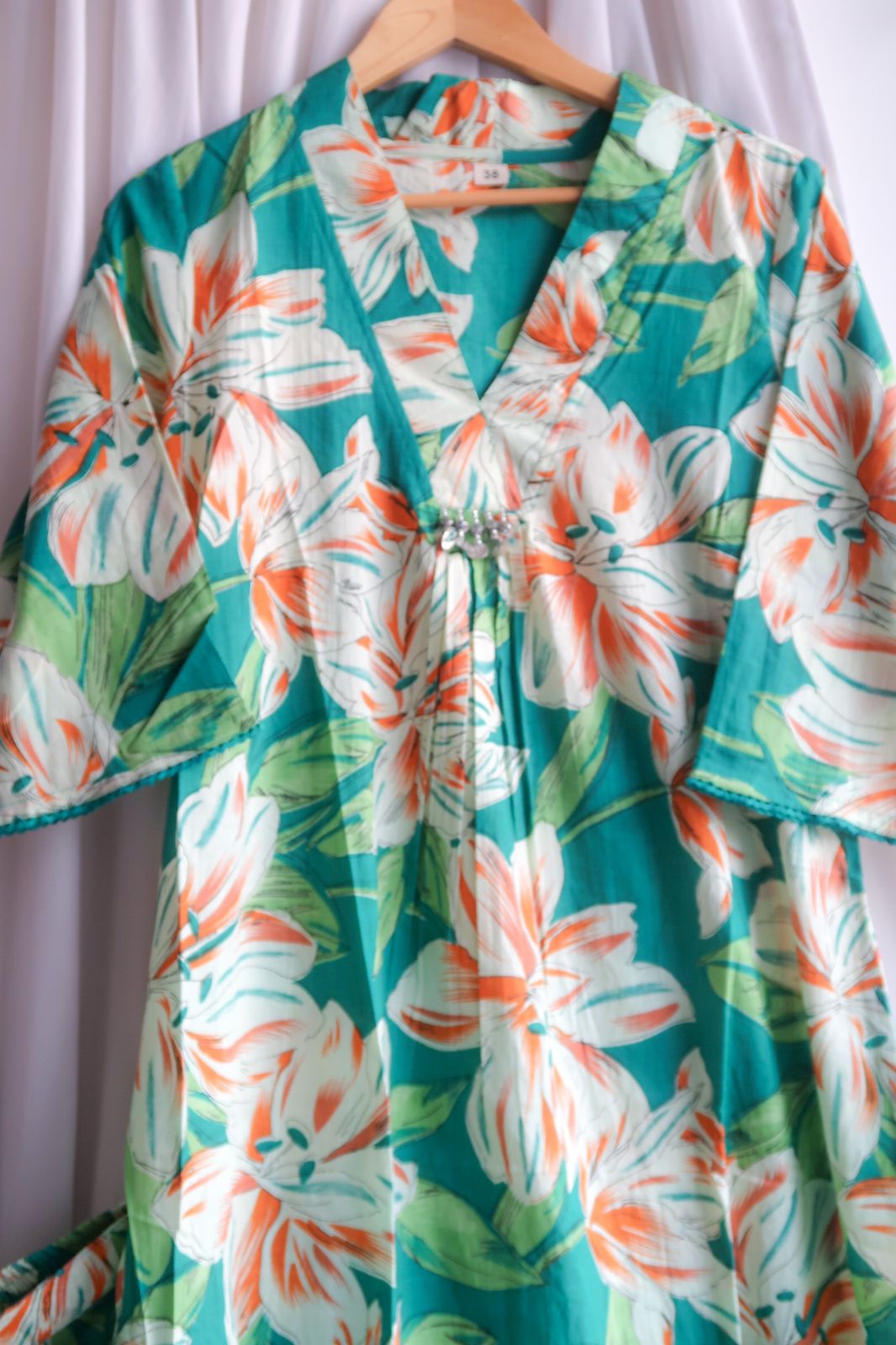 Blooming Greens Cotton Suit Set