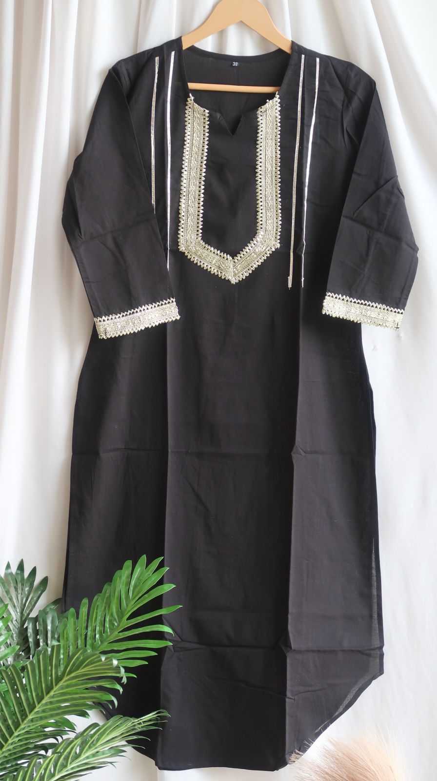 Midnight Gota Work Long Kurta