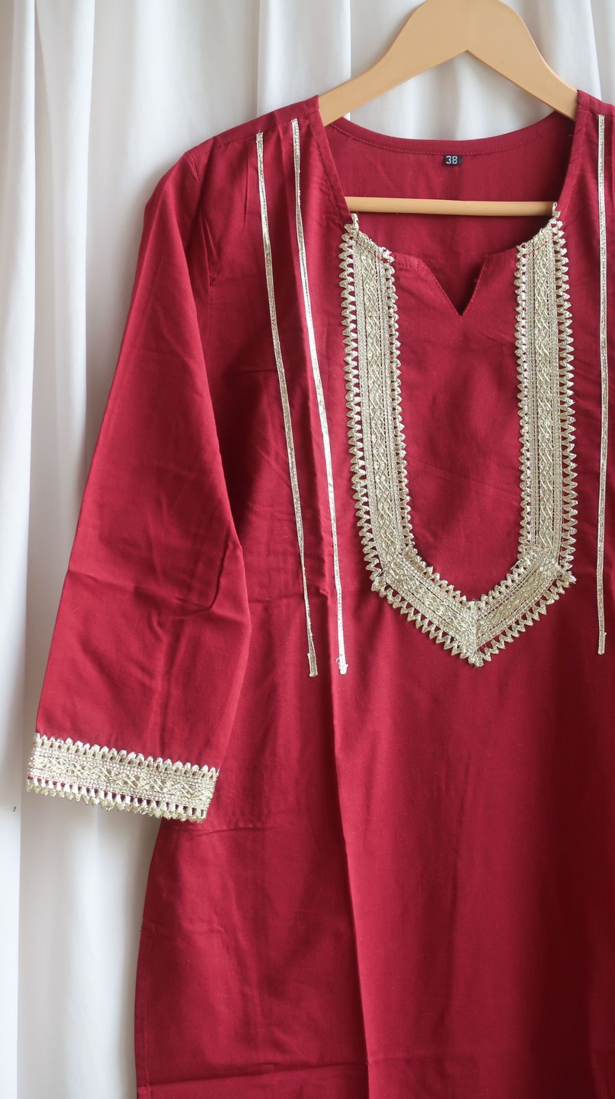 Rosewood Gota Work Long Kurta