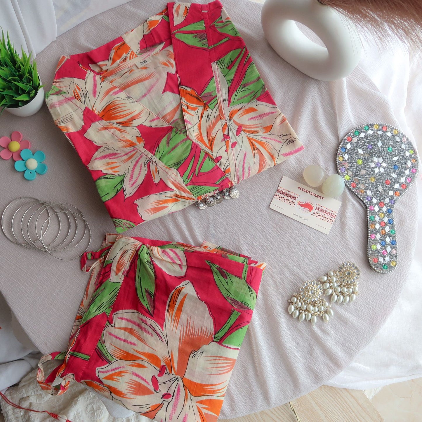 Cheery Blossoms Cotton Suit Set