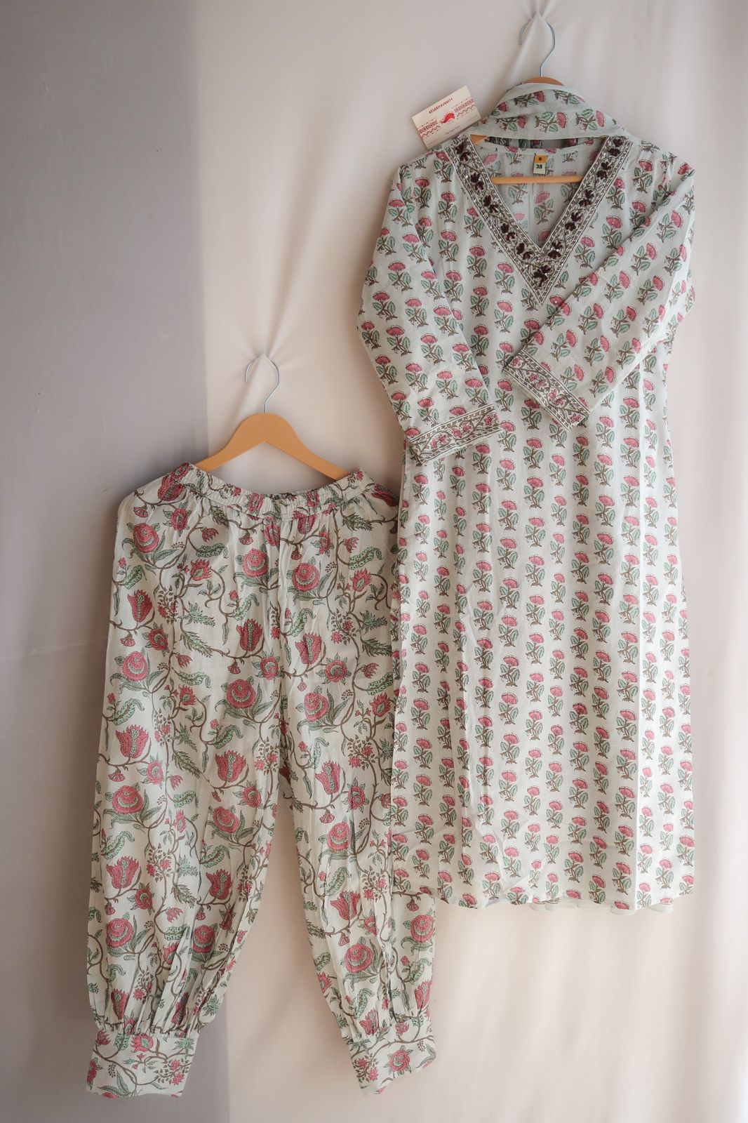 Pastel Petal Serene Suit Set - Slim Fit