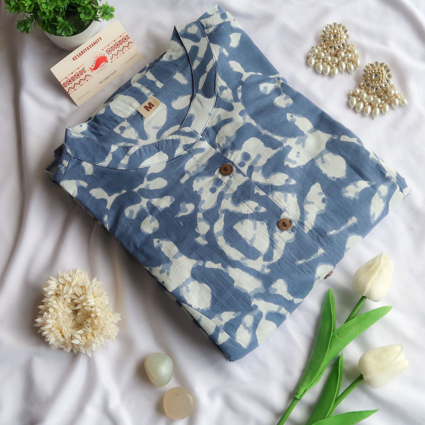 Daily Essential: Light Indigo Long Kurta