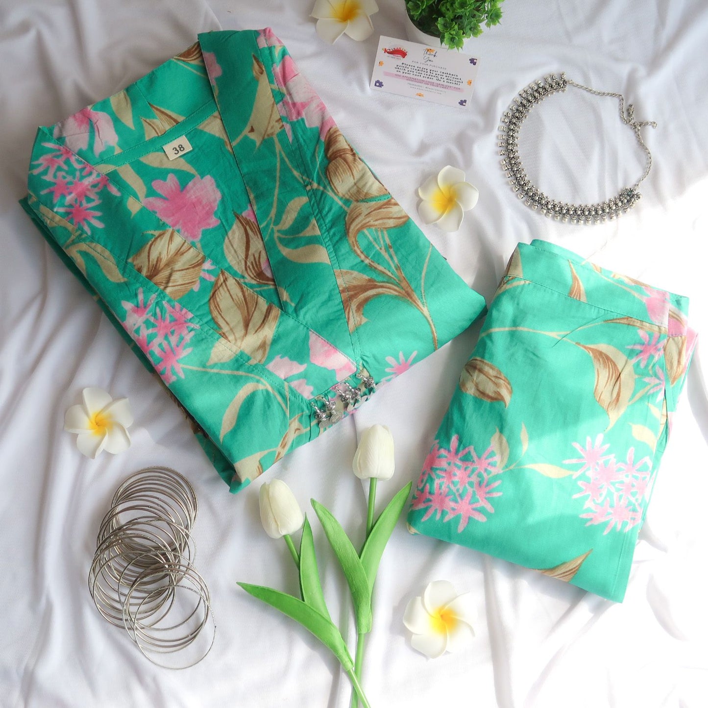 Green Gardens Delight Suit Set