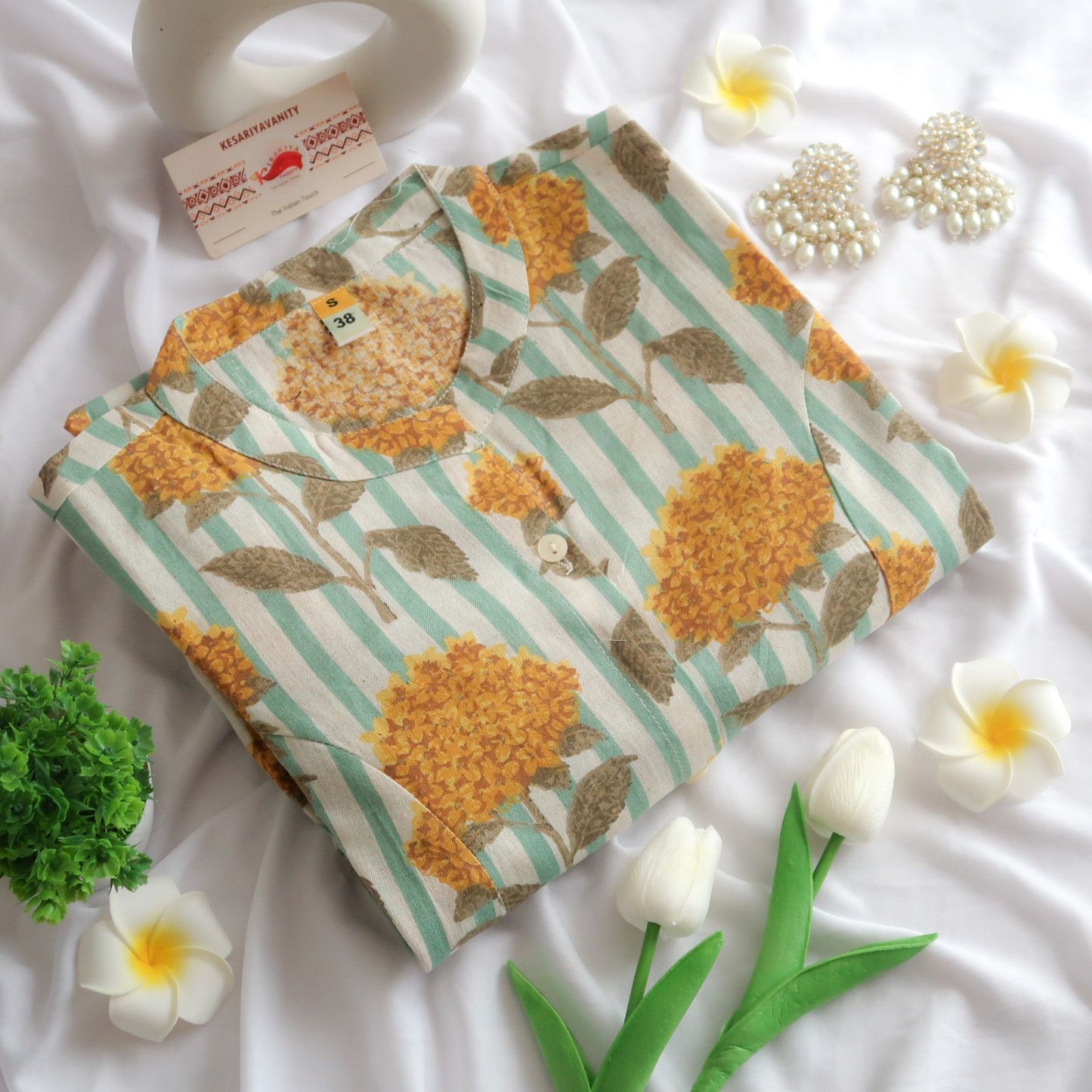 Regular Wear: Meadow Blossom Long Kurta