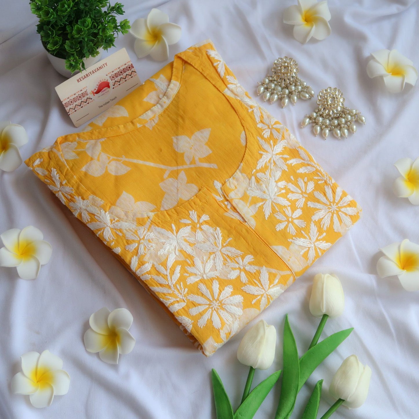 Mango Melody Chikankari Long Kurta