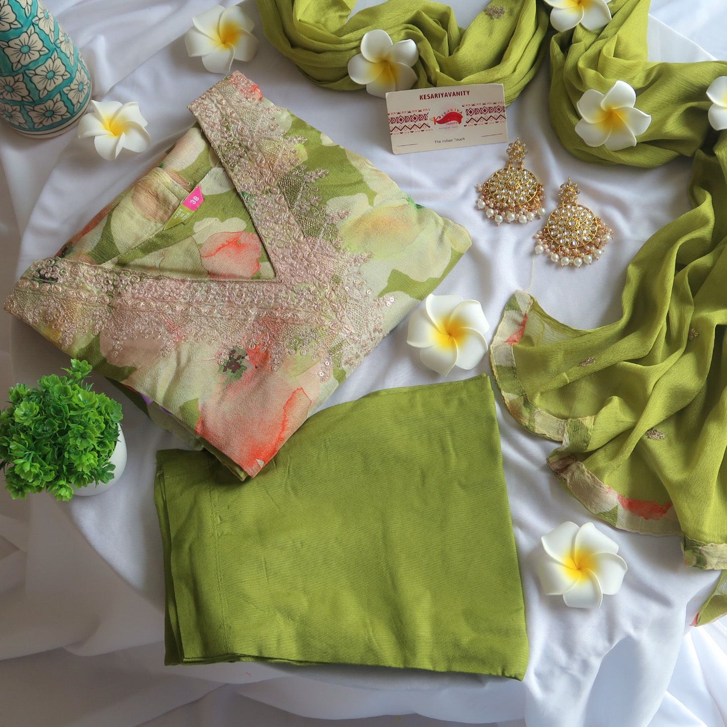 Aasira Festive Special Pure Chinon Suit Set