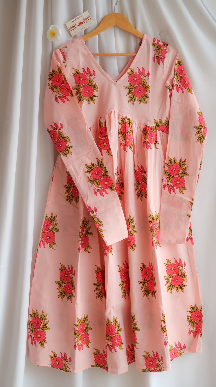 Floral Flair Alia Cut Chudidar Sleeves Long Kurta