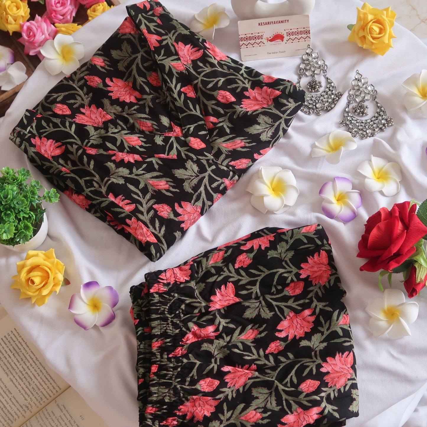 Enchanting Petal Noir Office/Regular Wear Suit Set