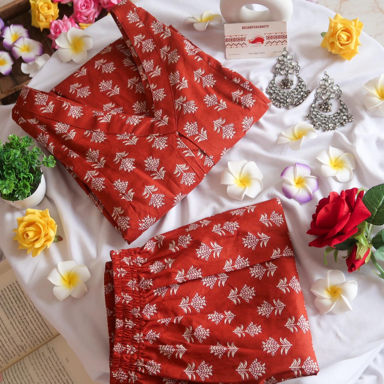 Ruby Petals Office/Regular Wear Suit Set