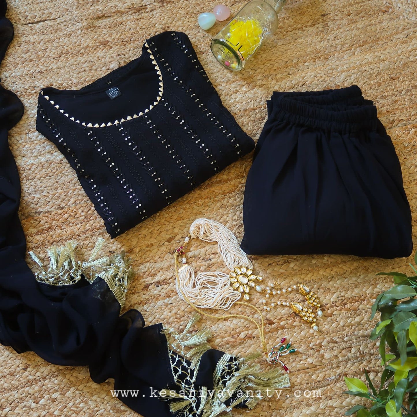 BirthdaySALE: Designer Must Have Black Festive Suit Set - Super SALE