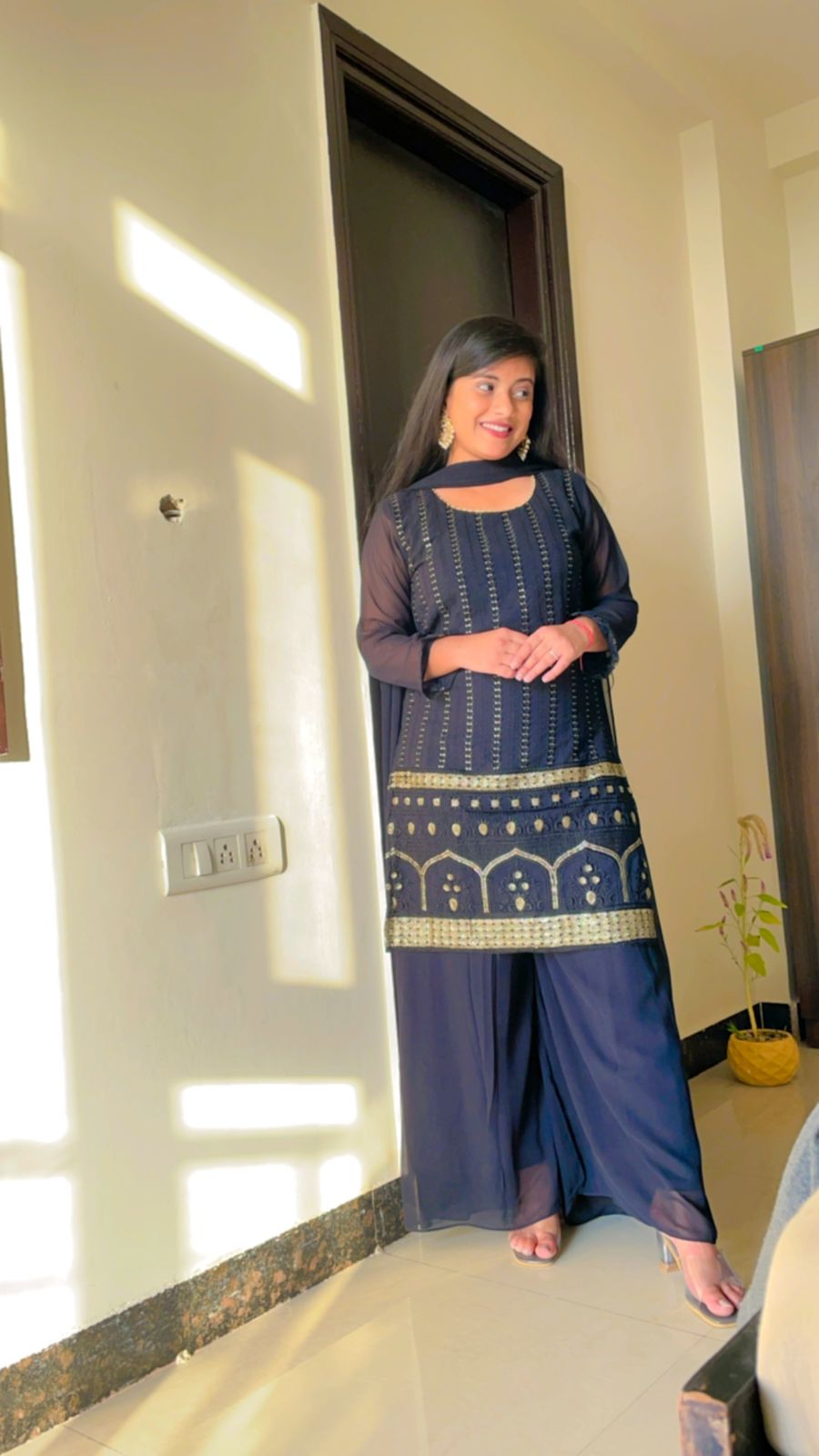 BirthdaySALE: Designer Must Have Black Festive Suit Set - Super SALE
