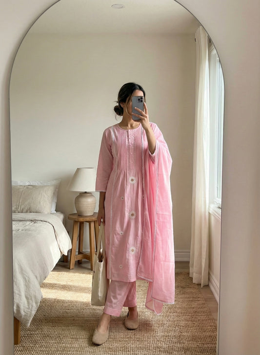 Powder pink Suit set - phool