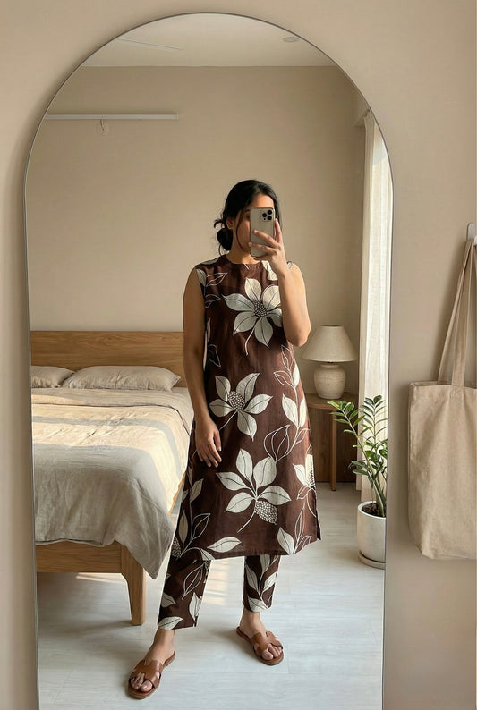 Mocha Neer Suit Set  - SALE