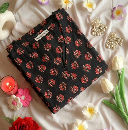 Cola floral Chudidar Kurta