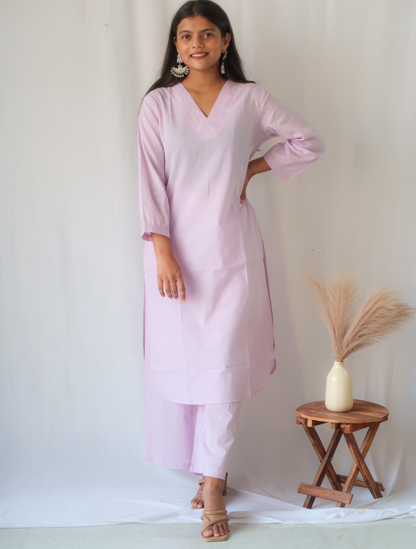 Light Lavender Suit Set - Aaram