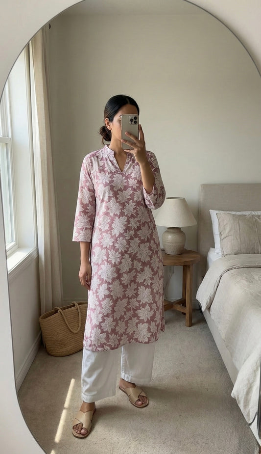 Flamingo cotton Kurta  - SALE