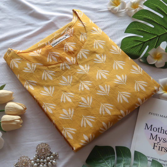 Butter Yellow Sweetheart Kurta - Daily Essential