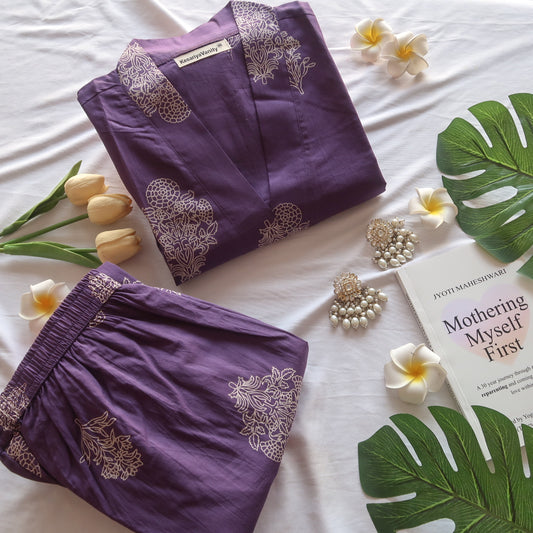Midnight Lavender Suit Set - Raahat4.0