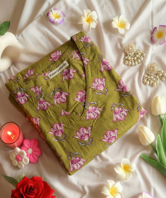Moringa Floral Chudidar Kurta