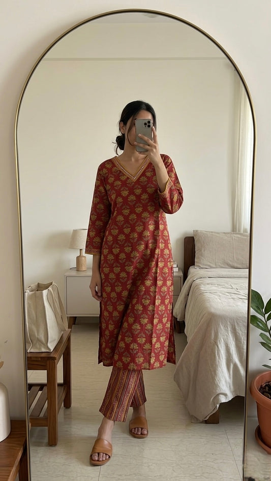 Chandan Kumkum Suit Set