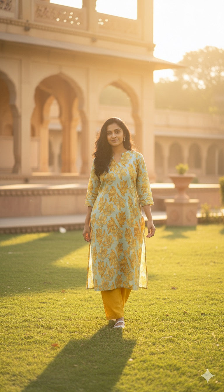 Pista Falls Suit Set - Chhaav 2.0
