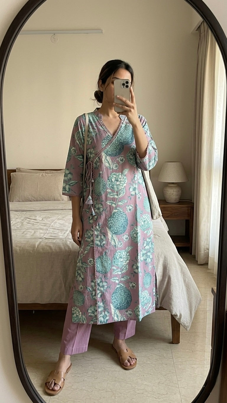 Mauve Blue Suit Set