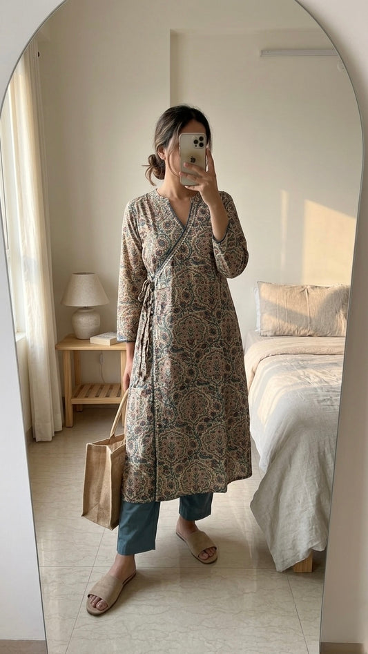 Blue poppy Suit Set