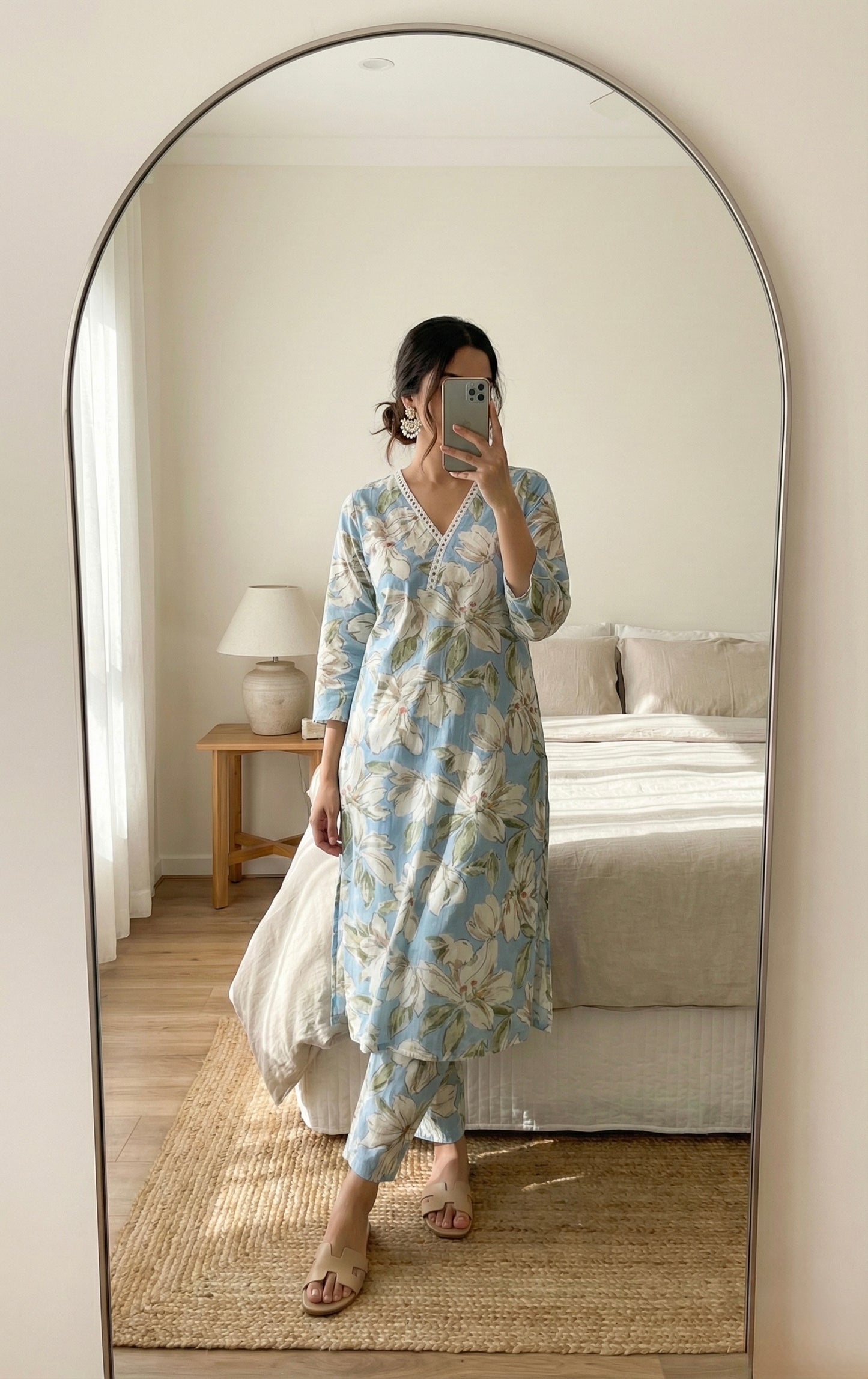 Powder Blue Lilys Suit Set - Sukoon 14.0