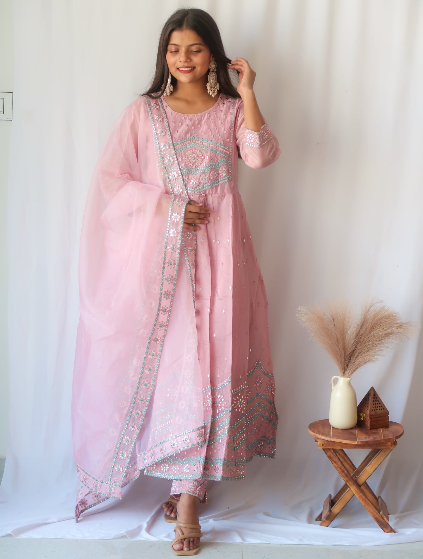 Mauve Pink Anarkali Suit Set - Diwali Drop 2.0