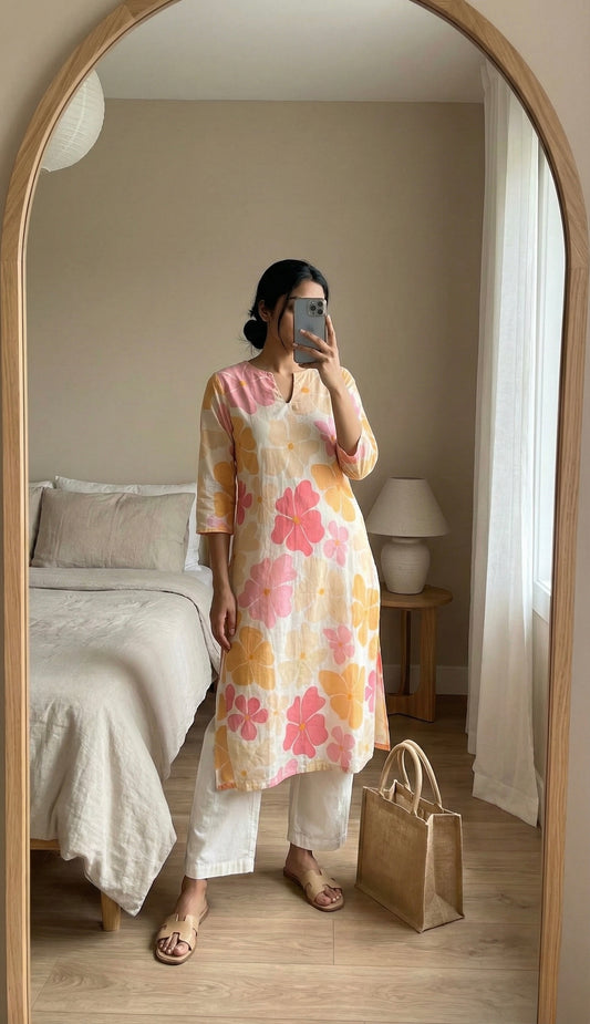 Pastel flora Suit Set - Chhaav 2.0