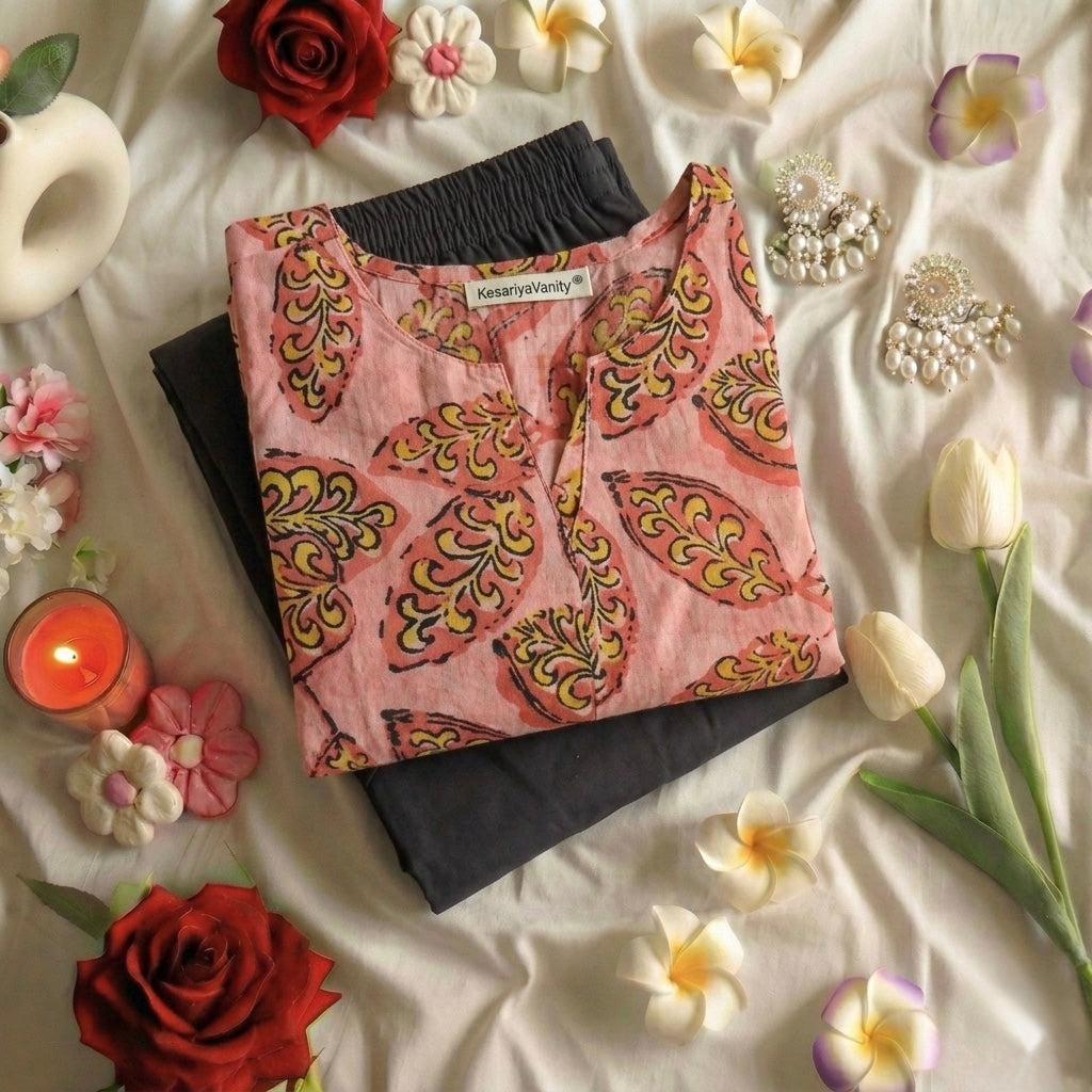 Peachy charm suit set