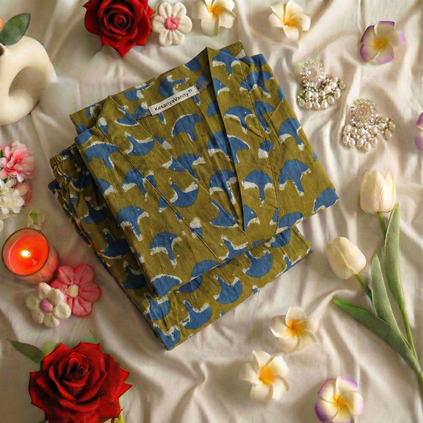 Blue Olives Suit Set - Raahat9.0