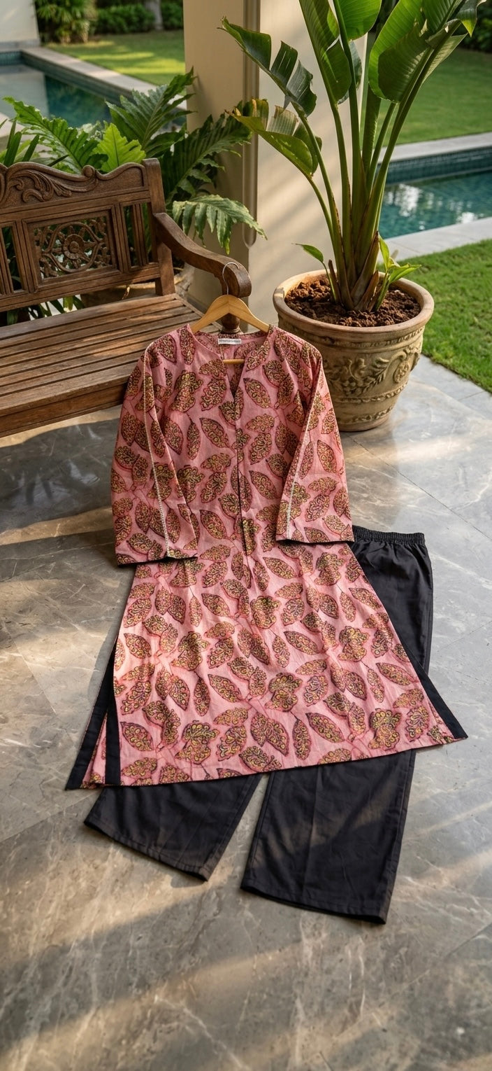 Peachy charm suit set
