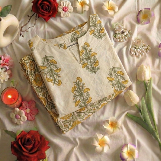 Yellow poppy Suit Set - Chhaav 3.0