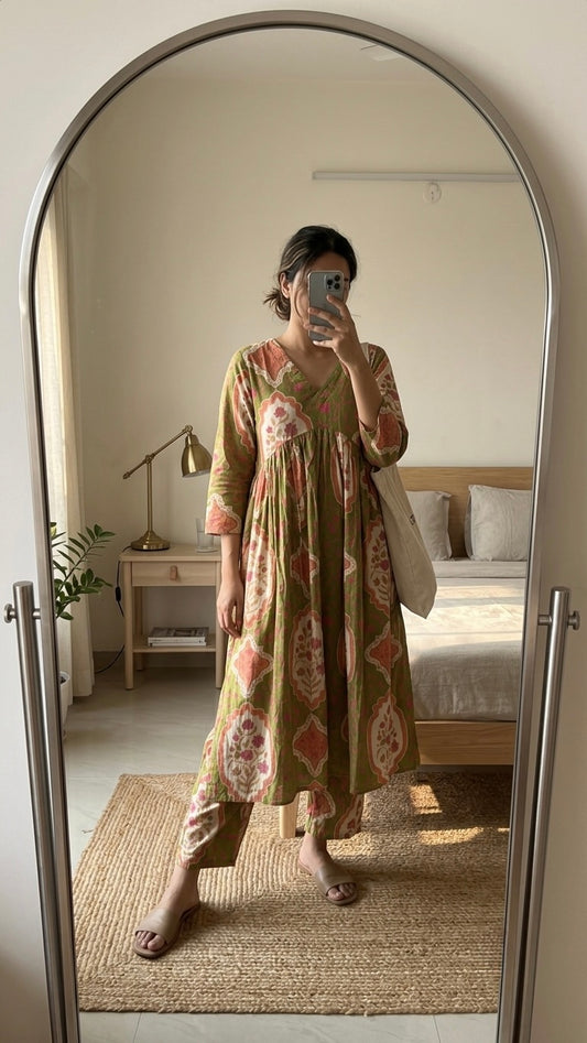 Mehendi Ready Aaram Suit Set