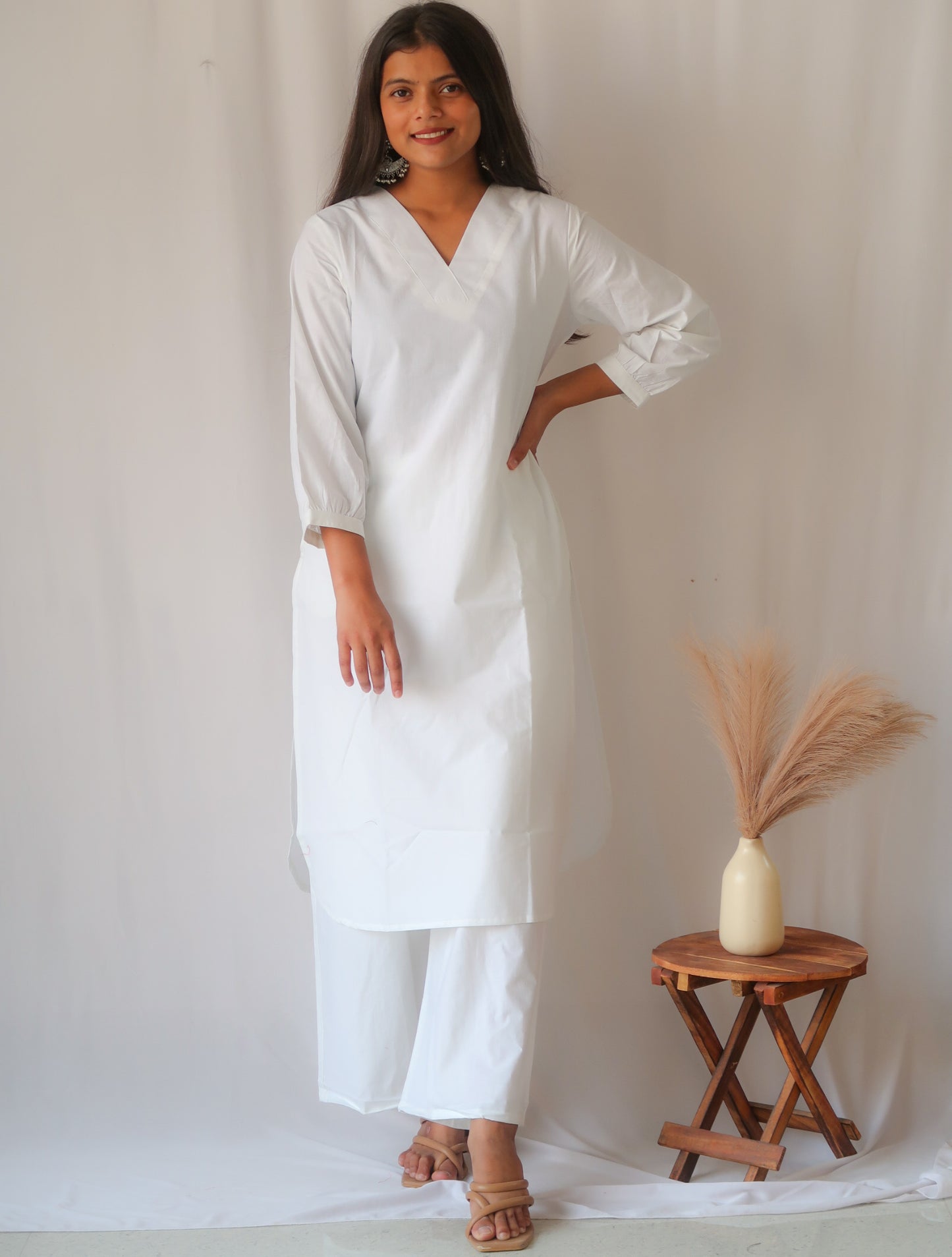 Classic White Suit Set - Aaram