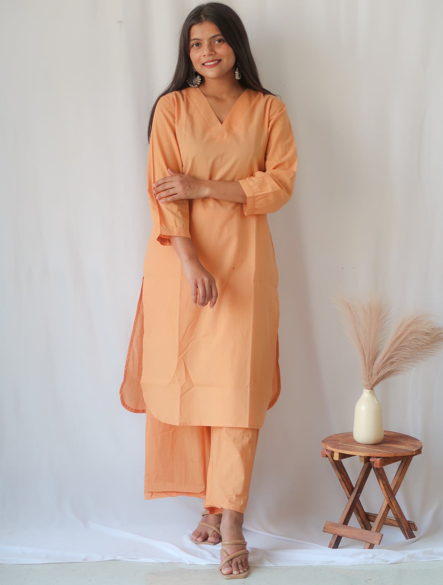 Peach Butter Suit Set - Aaram